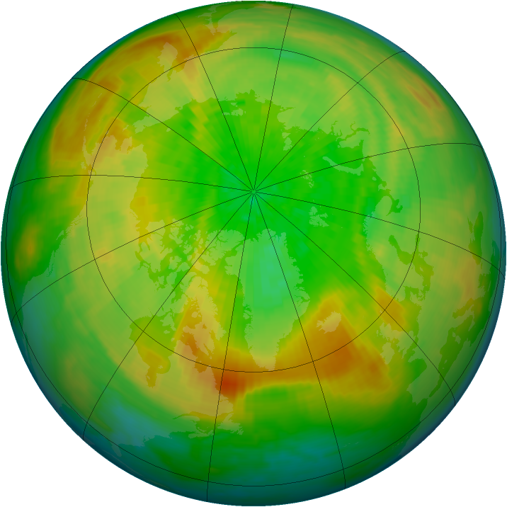 Arctic ozone map for 31 March 1993